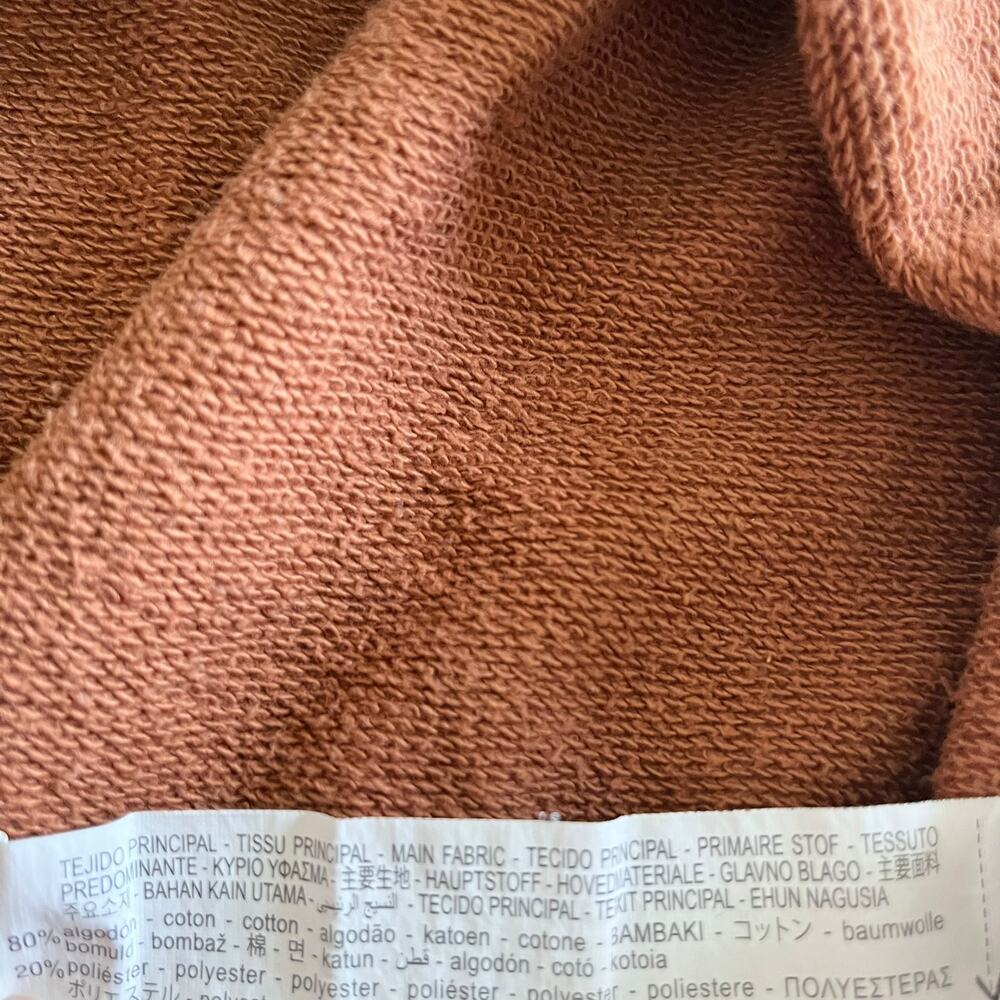 ZARA Girls Brown Red Cherries Sweatshirt Long Sleeve Dress size  3-4 - Picture 4 of 4
